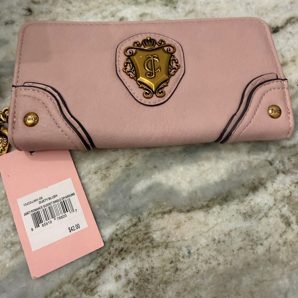 Juicy Couture dusty blush pink wallet